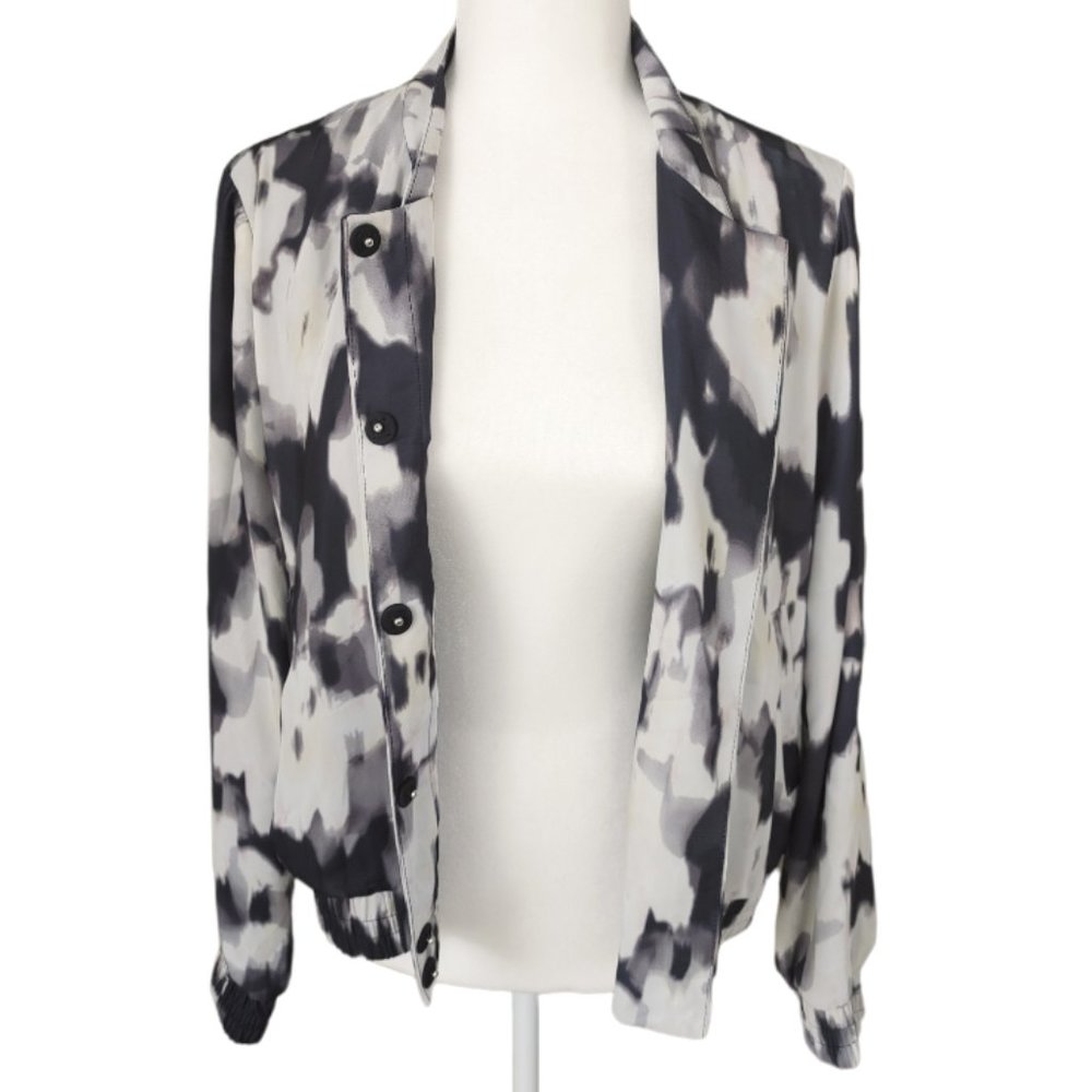 H&M Watercolor Bomber Jacket - Size 12